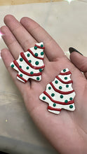 Load image into Gallery viewer, Christmas Tree Cake Earrings
