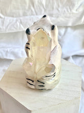 Load image into Gallery viewer, Polar Bear Hugging Aura Quartz Crystals
