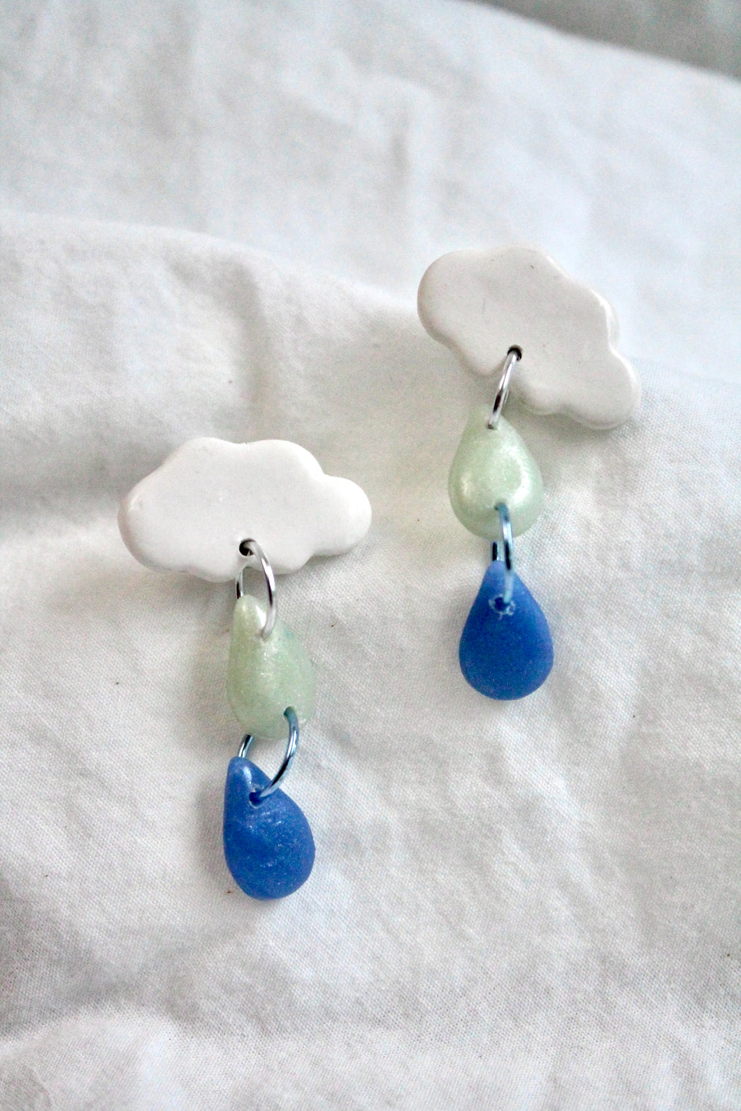 Rain cloud earrings