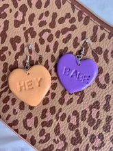 Load image into Gallery viewer, Hey Babe Conversation Heart Earrings
